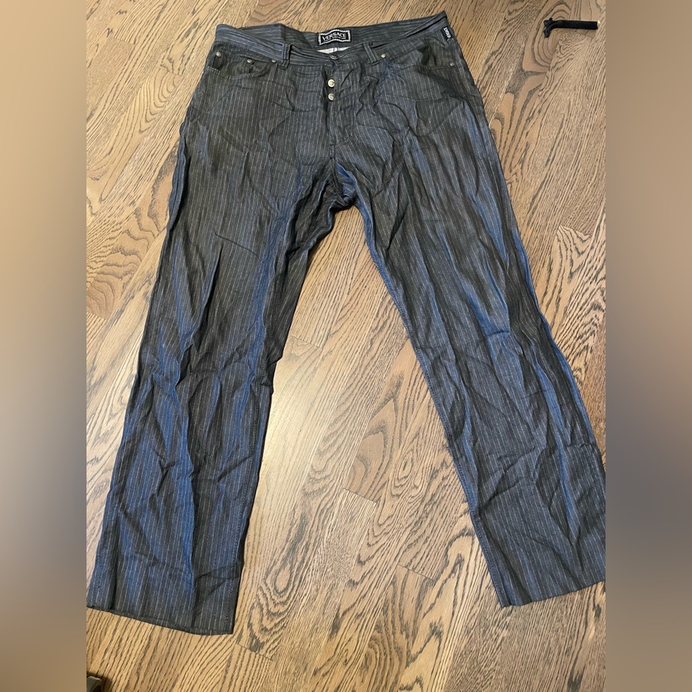 Vintage Versace Men's Pin Striped Pants